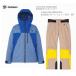  goldwin лыжи одежда 2025 GOLDWIN 2-Tone Color Hooded Jacket G13303 Coronet Blue G33355a GT верх и низ в комплекте унисекс 