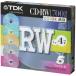 TDK CD-RWǡ700MB 4®顼ߥå5mm5ѥå CD-RW80X5CCS