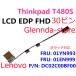Lenovo Thinkpad T480S FHD DC02C00BF00 01EN999 30 булавка соответствует ремонт для замены не Touch жидкокристаллический ge-bru