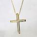 * б/у прекрасный товар *18 золотой diamond 0.53ct Cross подвеска есть колье 