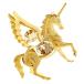 [ бесплатная доставка ][ дополнение ] Gold Pegasus украшение день рождения подарок женщина мужчина .. лошадь лошадь . год Swarovski crystal 