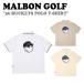 ޥܥ󥴥 ݥ MALBON GOLF  36 BUCKETS POLO T-SHIRT Хå ݥ T 3 M3221PTS05BEI/LMN/WHT 