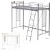  кровать-чердак высокий труба bed полки имеется компактный кроватная рама одиночная кровать стальной 2. розетка есть ребенок steel bed белый серебряный 