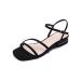  сандалии женский квадратное tu лодыжка ремешок Flat low каблук casual ....... видно офис ходить на работу ....