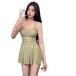  женский купальный костюм One-piece body type покрытие все в одном взрослый симпатичный одноцветный плавание платье пляж одежда задний Cross sexy платье купальный костюм 
