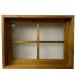 FIX окно I type Anne teak brown флора стекло 60×15.5×45cm декоративное окно двусторонний . ввод из дерева .. . ручная работа прием заказа сборный 