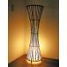  bamboo . ткань. тонкий лампа [H.98cmx диаметр примерно 30cm] стильный интерьер подставка свет Asian смешанные товары шероховатость Thai Asian освещение 