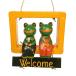 Welcome plate wellcome frog cup ru beige Asian miscellaneous goods burr miscellaneous goods 