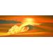  шероховатость искусство картина очень большой ширина [Big Wave in Sunset] Windy Special Order произведение [ сумма ширина примерный 134cmx длина 63cm] этнический Asian интерьер Asian смешанные товары 