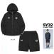 SY32 by SWEET YEARS(s.-to year z)RASH GUARD BASIC ZIP HOODIE&SHORT PANTS Rush Guard выставить костюм color:BLACK( черный )