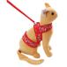 petio cat small block soft harness lead ..S red 1 piece * pet accessories *. obtained commodity 