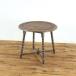  античный боковой стол круглый настольный. скульптура . замечательный катушка нога . симпатичный растения узор. скульптура Франция античный Flex 65593