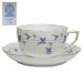 Herend Herend голубой Galland цветок колесо украшение cup & блюдце t-156