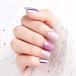 LIARTY 24Pcs искусственные ногти Short 3D лето. одноцветный элегантный лиловый присоединение коготь ... симпатичный фантастика хаки градация девочка женщина 