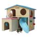 Bluestarz13923 хомяк house из дерева 2 -этажное здание натуральное дерево Play house домашнее животное раздвижной маленький магазин мелкие животные. .. дом развлечение место маленький животное скользить 