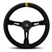 ���K�i MOMO ���� �X�e�A�����O MOD.08 BK LEATHER BK SPOKES ���f��08 �u���b�N���U�[ �u���b�N�X�|�[�N 33�p�C M-68