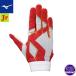 [ кошка pohs OK] Mizuno (mizuno) бейсбол защитные перчатки правый рука для (24ss) Junior красный × серый × orange 1EJEY07962