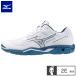  Mizuno (mizuno) гандбол обувь WAVE PHANTOM 3 wave Phantom 3 (24ss) белый × голубой × серебряный X1GA226021