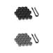20�s�[�X 17mm �A���`-�K �z�C�[�� �i�b�g �L���b�v �ی� �J�o�[ �L���b�v �I�[�g �n�u �X�N�����[ �J�o�[ �^�C�� �i�b�g �u���b�N�E�O���[ AP-ALR4865 AL