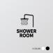 [SHOWER ROOM] акрил производства путеводитель дверная табличка черный / белый смешанные товары уборная дверь туалет руководство pikto грамм офис инвентарь picsgn-l-43