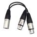 F-Factory XLR/ Canon штекер ( мужской ) - XLR/ Canon штекер ( женский )×2 разделение кабель 0.1m FNT-XY-17001