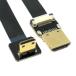 chenyang FPV Mini HDMI мужской - HDMI мужской FPC ленточный кабель 50cm 90 раз down угол FPV HDTV
