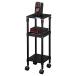 Bauhutte bow hyute going up and down type speaker stand BHS-250SP-BK ear. height . matching installation with casters . black - Manufacturers direct delivery -