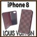 [ как новый - очень красивый товар ] Louis Vuitton Damier folio iPhone 8 iPhone8 initial [H.W] мужской женский appre5646[ один . быстрое решение ]