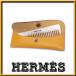 [ как новый - очень красивый товар ] Hermes . гребень бежевый с футляром ( желтый ) Joe n расческа . bell "губа" кейс тоже коробка appre6799[ один . быстрое решение ]