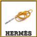 [ as good as new - super-beauty goods ] Hermes whistle dog pipe necklace sifre yellow yellow color leather silver metal fittings ap7873[ one . prompt decision ]
