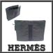 [ как новый - очень красивый товар ] Hermes Herline клатч сумка MM парусина ширина 30cm серый ручная сумочка ap8204[ один . быстрое решение ]