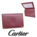 [ as good as new - super-beauty goods ] Cartier Must card-case pass case .. width equipped bordeaux card-case leather box ap8904[ one . prompt decision ]
