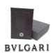 [ не использовался - как новый ] BVLGARY футляр для карточек чехол для пропуска ожоги чай кожа Circle Logo [ еще шнур с биркой ] коробка ap8917[ один . быстрое решение ]