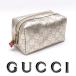 [ как новый - очень красивый товар ] Gucci Guccisima сумка металлик серебряный 29596 кожа очарование имеется ширина примерный 17 см ap8957[ один . быстрое решение ]