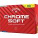  Япония стандартный товар Callaway CHROME SOFT( Хромированный soft ) мяч 2024 год модели Triple грузовик желтый 1 дюжина (12 штук входит )