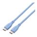 USB�P�[�u�� ELECOM �G���R�� MPA-CCSS20BU �^�C�vC�P�[�u�� (Type C to Type C) 2m PD 60W�Ή� �f�����ɂ��� ���炩�� �V���R���f�� �[�j�X�u���[