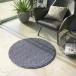 s рубец e ковер M Rene круглый 90×90cm голубой серый огнестойкий 13139894-38-9090 производитель прямая поставка 