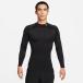  Nike внутренний рубашка длинный рукав мужской NIKE Nike Pro Dri-FITmok шея . пот скорость . тренировка бег спорт одежда чёрный /FB7909-010[ возвращенние товара не возможно ]