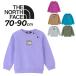  The * North * лицо baby одежда футболка длинный рукав 70cm 80cm 90cm ребенок одежда THE NORTH FACE тренировочный Logo Crew детская одежда тянуть over /NTB12402