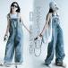  комбинезон брюки Kids Denim комбинезон девочка длинные брюки весна одежда лето Denim брюки широкий брюки Denim низ длинные брюки всесезонный все в одном 