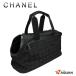 CHANEL Chanel новый путешествие линия новый тигр сумка "Boston bag" собака сумка дорожная сумка для маленьких собак чёрный черный нейлон включая доставку 