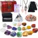 23PCS Natural Crystals and Healing Stones Set, 7 Raw Chakra Stone параллель импортные товары 