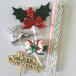 [ cat pohs correspondence ] Christmas cake ornament set ( gold. me Lee Christmas plate * Santa Claus 2 piece *....* silver. reindeer * candle ) cake decoration 