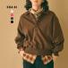 хаки KHA:KI высокий мера хлопок Polo цвет спортивная фуфайка SWEAT POLO PULLOVER mil26fcs3510 женский осень-зима 2026aw новый продукт 