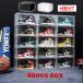 6 piece set shoes box sneakers shoes storage shoes K'S stylish clear black is ikatto correspondence 