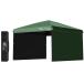 FIELDOOR одним движением брезентовый тент 3m×3m 4 пункт блокировка / steel G03 специальный боковой сиденье 2 листов приложен ширина занавес способ выпадение вентиляция высота водостойкий обработка затемнение зеленый 