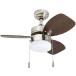Honeywell Ceiling Fans Ocean Breeze 3 Blade, 30-in Indoor Ceiling Fan with LED Frosted Light, Brushed Nickel