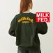  тренировочный Milkfed MILKFED COOPER LOGO WIDE CREW SWEAT TOPreti- стрейнер зеленый зеленый 