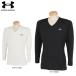  Under Armor мужской нагрев механизм Logo принт длинный рукав V шея внутренний рубашка 1371673 Golf одежда 2022 год весна лето модель 