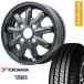 145/80R12 �ă^�C�� �z�C�[��4�{�Z�b�g YOKOHAMA Y356 80/78N (�y�����ԗp) BRANDLE-LINE �X�g�����W���[KST-9��(�u���b�N) 12�C���`